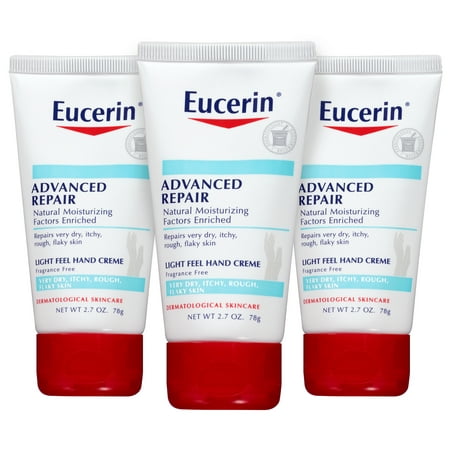 (3 pack) Eucerin Advanced Repair Hand Creme 2.7 (Best Hand And Body Lotion For Dry Skin)