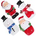 thumbnail image 1 of Christmas Miniatures Figurines Adorable Santa Decorations Ideal For Family Friends Outdoor Garden Theme 4Pcs, 1 of 5