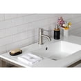 thumbnail image 3 of Kingston Brass VWP3722A8 Quadras 37" Ceramic Console Sink with Steel Base and Shelf (1-Hole), White/Brushed Nickel, 3 of 7