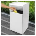 Wooden Trash Can with Tray Top, 40 Gallon Garbage Receptacle