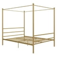 Find Your Perfect Mainstays Metal Canopy Bed, Queen, Gold Metal
