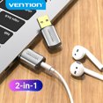 thumbnail image 2 of Sound Card USB Audio Interface External Sound card USB Adapter 3.5mm For Laptop Speaker PS4 Earphone USB Mic SoundCard CDLH0, 2 of 6