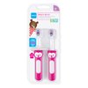 MAM Baby's Brush Toothbrush, 6+ Months, Girl, 2 Pack