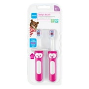 MAM Baby's Brush Toothbrush, 6+ Months, Girl, 2 Pack