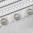 thumbnail image 4 of Feelyou White Square Stripe Black Out Curtains, Abstract Curtains Pack of 2 (42x63 Each), 4 of 6