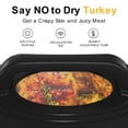 thumbnail image 2 of RoyalCraft Horno asador eléctrico de 26 cuartos con tapa autoadhesiva visible, horno asador de pavo con bandeja y rejilla extraíbles, perfecto para comidas grandes y fiestas navideñas, negro, 2 of 5
