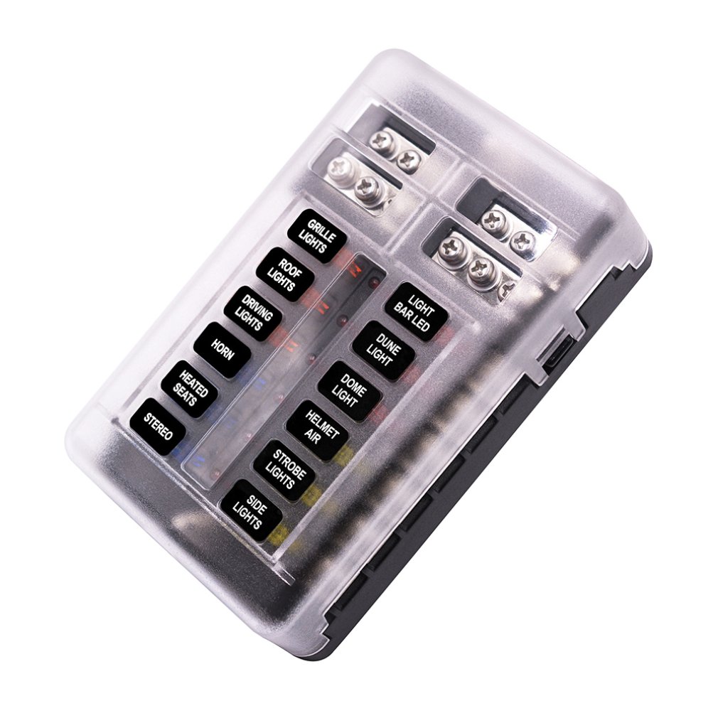 Independent Positive And Negative Fuse Box With LED Indicator Car Fuse
