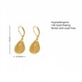 thumbnail image 2 of 14K Gold Plated Dangle Earrings for Women,Lightweight Circle Disc Coin Geometric Flat Brushed Drop Earrings, Hypoallergenic Leverback Earrings Jewelry, 2 of 7