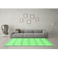thumbnail image 3 of Ahgly Company Indoor Rectangle Checkered Emerald Green Modern Area Rugs, 7' x 10', 3 of 4