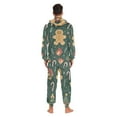 thumbnail image 4 of FORMRS Onesies Pajama for Adults Unisex Hoodie Winter Jumpsuit One Piece Sleepwear, Sizes S-2XL, Brown Christmas Gingerbread, 4 of 7