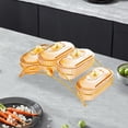 thumbnail image 6 of CoudarTitie Dried Fruit Plate Nut and Snack Tray Luxury Fruit Plate Candy Nuts Dish with Lid 4 Grids Amber, 6 of 9