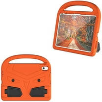 Elehold Kids Rugges Case Copmaptible with iPad 10th Generation 10.9" 2022, Red Hard PC Sold TPU with Shock Full Body Protection Kickstand Folio Stand Handle Children Friendly Case, Orange