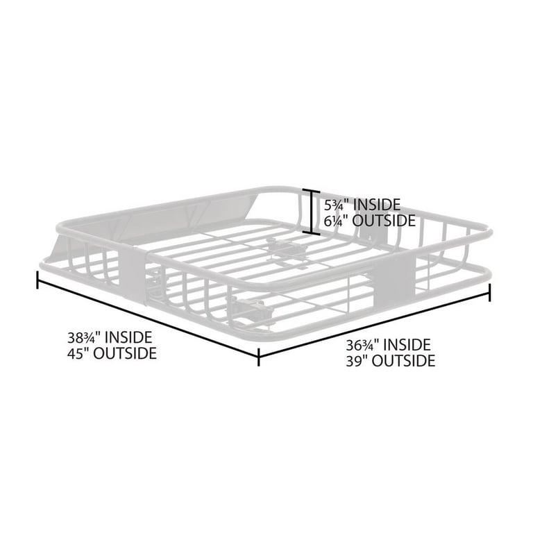 Elevate Outdoor 48.5in Roof Luggage Cargo Storage Rack with Wind