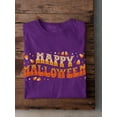 thumbnail image 3 of Happy Halloween! Candycorn Text T-Shirt Men -Image by Shutterstock, Male 5X-Large, 3 of 4