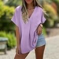 thumbnail image 2 of Sudadera con capucha para mujer,Camiseta con sensor de luz para mujer, cuello redondo, manga corta, poliéster, corte holgado, color liso para uso diario, sopatenor, 2 of 9