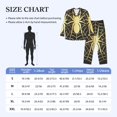 thumbnail image 3 of KLL Gold Spider On The Web Sleepwear Mens Flannel Pajamas,Long Cotton Pj Set, 3 of 7