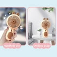 thumbnail image 6 of oefntac Portable Fan,Cute Handheld Portable Mini Fan,2 Speeds USB Rechargeable Battery Operated Small Pocket Fan with LED,Gifts for Kids,Suitable for Travel and Home,Coffee(3"x 6.1"x 1.8"), 6 of 6