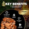 thumbnail image 3 of Kiln-Dried PA Cherry – 6” Splits (Approx. 42 lb) – Sweet Smoking Wood for Pizza Ovens, Grilling, Smoking, BBQ, Stoves & Fire Pits – Sweet Fruity Flavor, USA-Sourced, 3 of 12