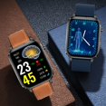thumbnail image 2 of F100 Smart Watch Touch Screen Heart Rate Blood Oxygen Monitoring Sports Bracelet Smartwatch Brown Leather, 2 of 5
