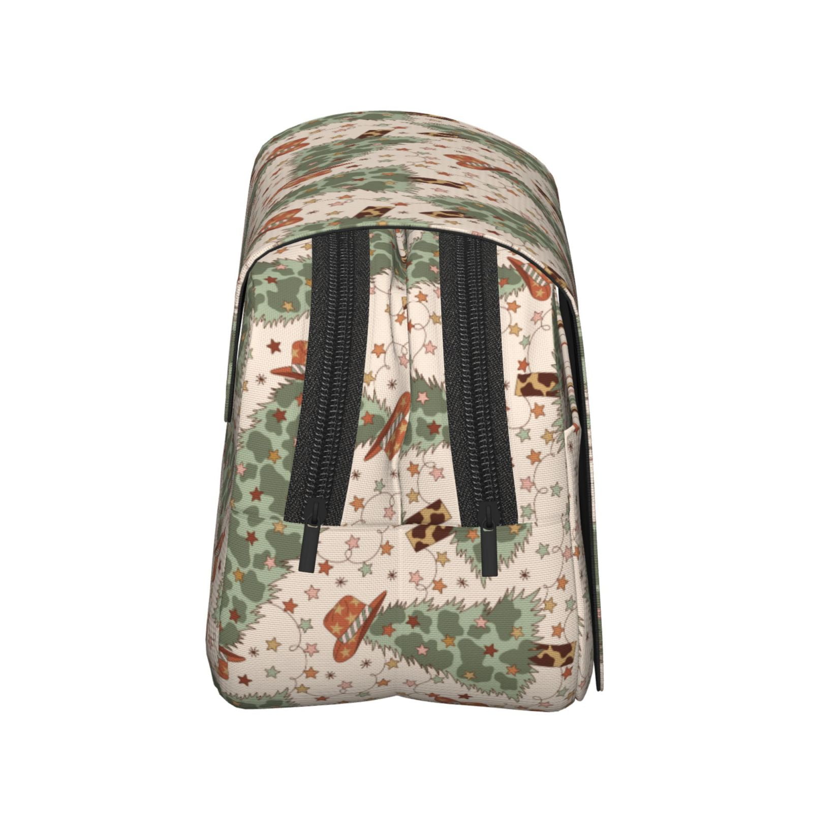 Rateoe Cowboy Christmas Trees Pattern Double Clamshell Pen Case, Storage Organizer with Two Zipper Compartments– Holds Up to 50 Pencils & Pens