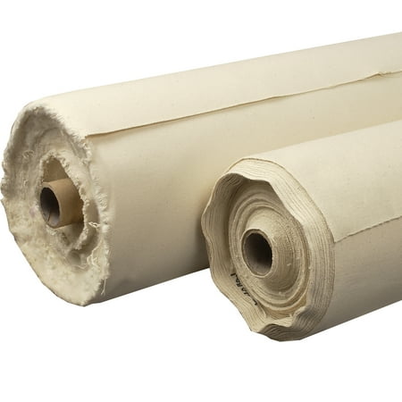 Creative Mark Unprimed Cotton Duck Deluxe Canvas Roll - 12 ounce #12 Double Filled Roll - 60 x 30 Yards - Very Uniform Canvas Texture - Bulk Un-stretched Duck Canvas Fabric for Artists