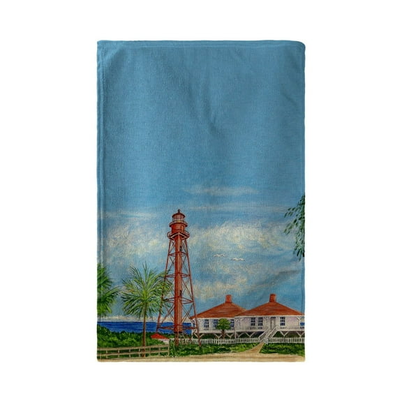 Betsy Drake Interiors Sanibel Lighthouse, FL Beach Towel