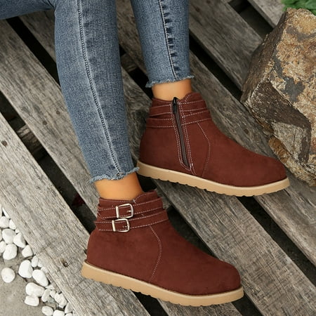 Leather ankle boot with belt price deals