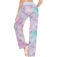 thumbnail image 4 of FREEAMG Trendy Floral Pattern Womens Comfy Drawstring Lounge Pajama Pants Sleepwear Bottom, 4 of 6