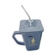 thumbnail image 2 of Taza de café divertida, regalos complicados, asa cómoda para niños y adultos, personalidad para gris con paja, 2 of 9