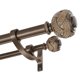thumbnail image 1 of Varillas de cortina dobles de bronce envejecido de 72 a 144 pulgadas barra decorativa doble con soportes de aleación de aluminio barra telescópica dob, 1 of 7