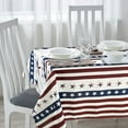 thumbnail image 5 of Polyester Oblong/Rectangle 60 x 84 Inch Washable Reusable Waterproof Table Cloth - Stars Red Stripe Print Table Cover for July 4th Independence Day/USA American Flag Day Theme Decoration, 5 of 5