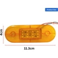 thumbnail image 2 of APSMOTIV 2Pcs Amber Indicator Rear Side Truck Trailer Rv Cab Boat Bus Lorry Led Marker Clearance Light 12V Running Board Lights For Trucks Waterproof Flat Fit Base Red LED Lights, 2 of 7