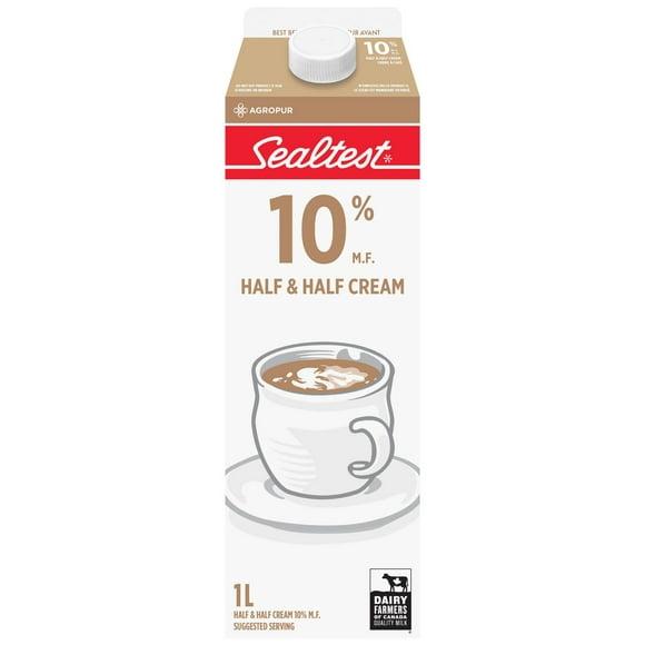 Sealtest 10% Half & Half Coffee Cream, 1 L