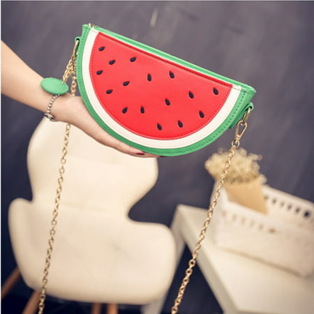 Sweet Summer Bag Women Cute Fruit Packet Chain leisure Shoulder Orange Watermelon Bag GN