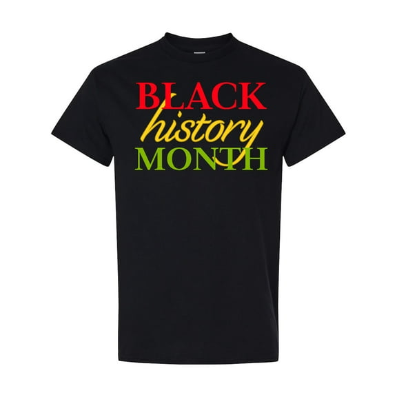 Inktastic Black History Month Red, Green, Yellow T-Shirt