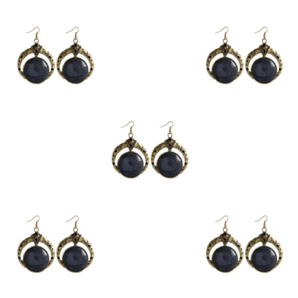 Qarigey Collar con colgante de piedra de cristal hecho a mano para mujer, collar de estilo bohemio, regalo para mujer, duradero E055-Negro Type2 NO2
