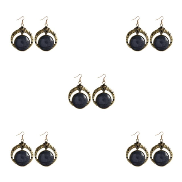 Qarigey Collar con colgante de piedra de cristal hecho a mano para mujer, collar de estilo bohemio, regalo para mujer, duradero E055-Negro Type2 NO2