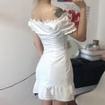 thumbnail image 3 of Mesdames Été Coréen Mode Doux Sexy Sauvage Dentelle Cravate Mince Robe de Conception, 3 of 9