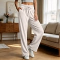 thumbnail image 6 of Horkkom Sweatpants Women Elastic Waist Drawstring Straight Leg Pants Casual Comfy Loose Sweat Pants with Pockets M, 6 of 7