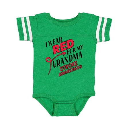 

Inktastic I Wear Red for my Grandma- Stroke Awareness Gift Baby Boy or Baby Girl Bodysuit