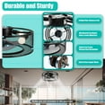 thumbnail image 3 of Anqidi 18” Rustic Black Metal Ceiling Fan with Light Kit and Remote Control, 3 of 12