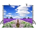 thumbnail image 1 of YUSDECOR 7x5ft Flower Field Under Blue Sky Clouds Photography Backdrop Photo Props Sunny Weather Background, 1 of 3