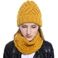 thumbnail image 3 of 2PCS Winter Beanie Hat Scarf Set Women Men Slouchy Scarf Warm Knitted Hat Skull Cap, 3 of 4