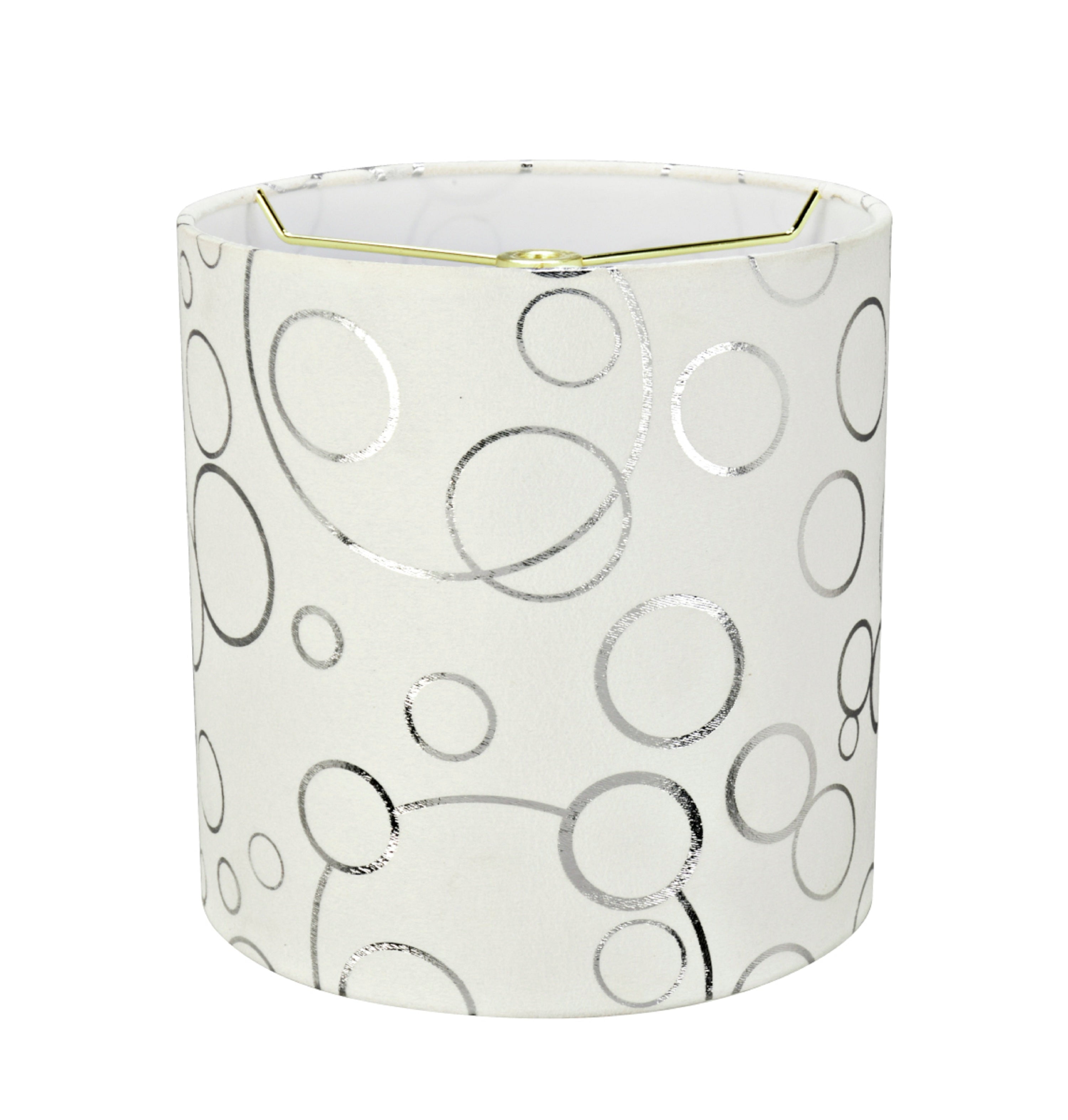 Aspen Creative 31234 Transitional Drum (Cylinder) Shape Spider Construction Lamp Shade in White, 8" wide (8" x 8" x 8")