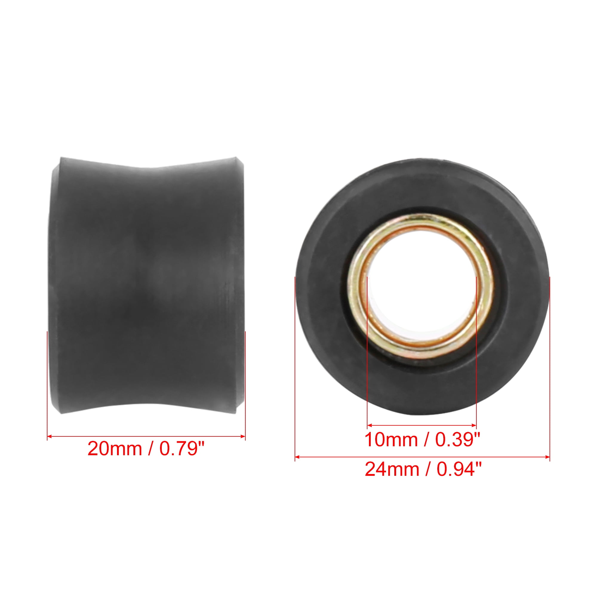 Unique Bargains 5pcs Black Universal Motorcycle Rear Shock Absorber Bushing 10mm