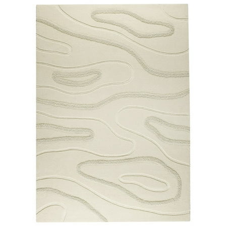 Agra Design Rug - Hokku Designs Agra Hand-Tufted White Area Rug
