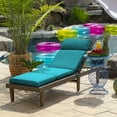 thumbnail image 3 of ARDEN Outdoor Chaise Lounge Cushion 72 x 21, Lake Blue Leala, 3 of 12