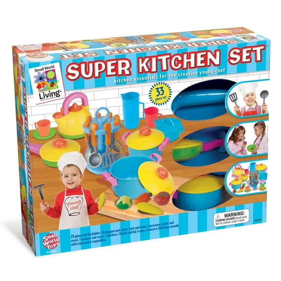 Small World Toys Young Chef's Super Kitchen 33-Piece Playset