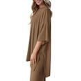 thumbnail image 4 of Conjunto de Dos Piezas para Mujer PRETTYGARDEN Lounge Set Caqui Oscuro XL, 4 of 8