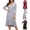 Style7-Gray dresses for women, variant on Mceream Women's V-Neck Flare Sleeve Fit-and-Flare Dress, Midi Length, Lightweight Woven Fabric for Brunch, Wedding Guest, Summer Black XL
